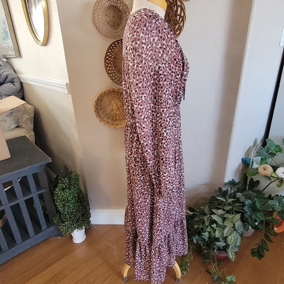 Torrid Animal Print Sheer Long Dress SZ 00 - Picture 6 of 6